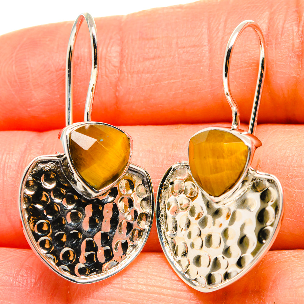Tiger Eye Earrings handcrafted by Anasilvercos - EARR425359