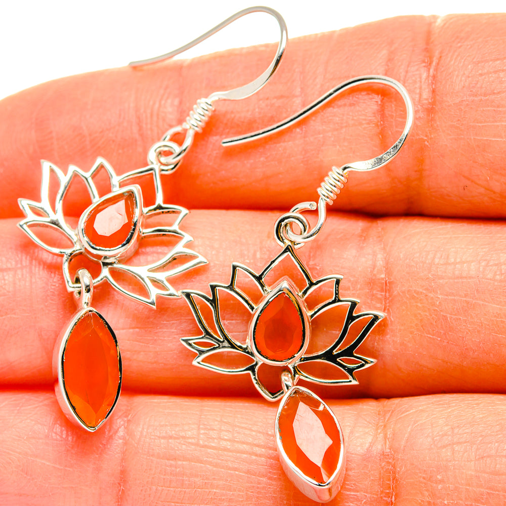 Carnelian Earrings handcrafted by Anasilvercos - EARR425366
