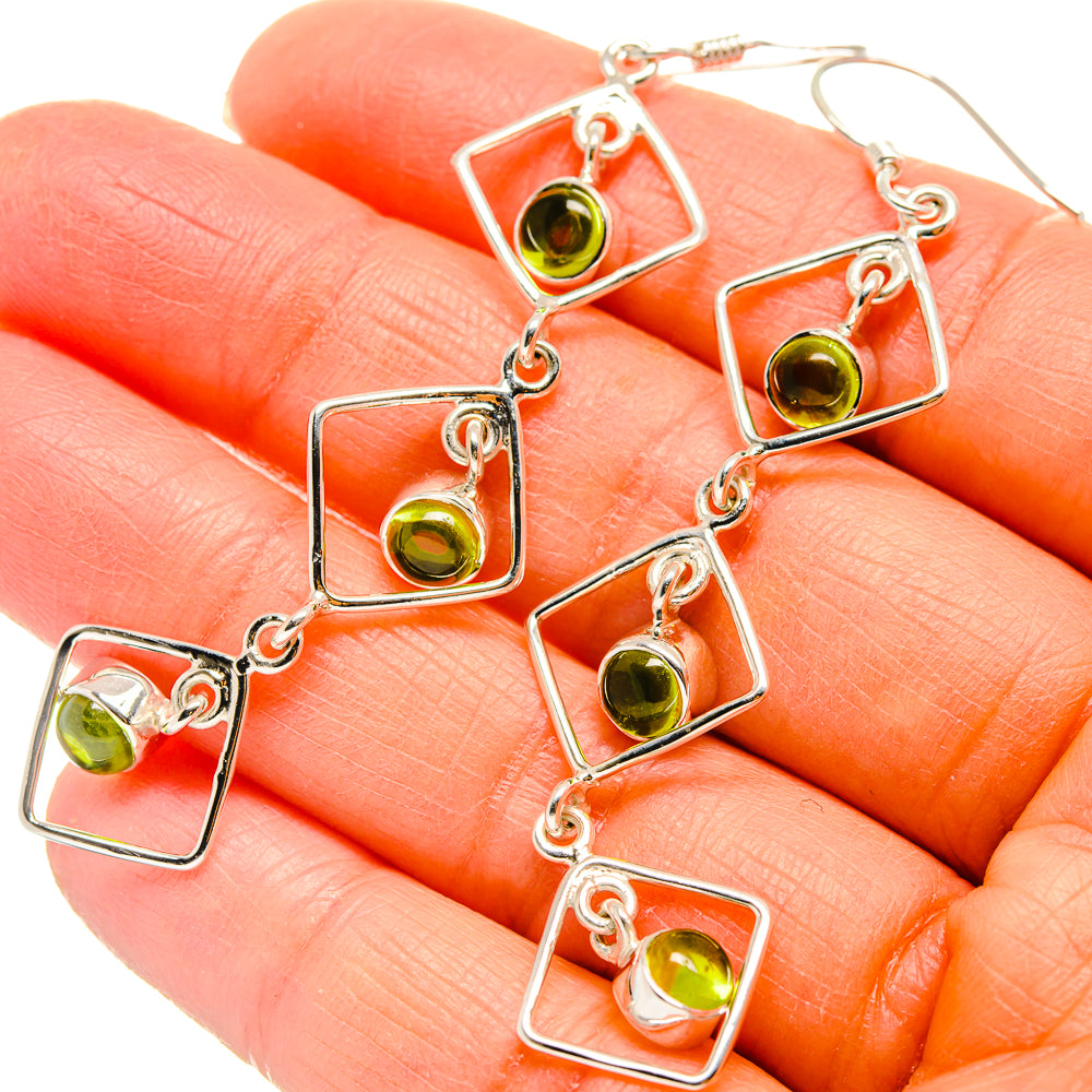 Peridot Earrings handcrafted by Anasilvercos - EARR425374