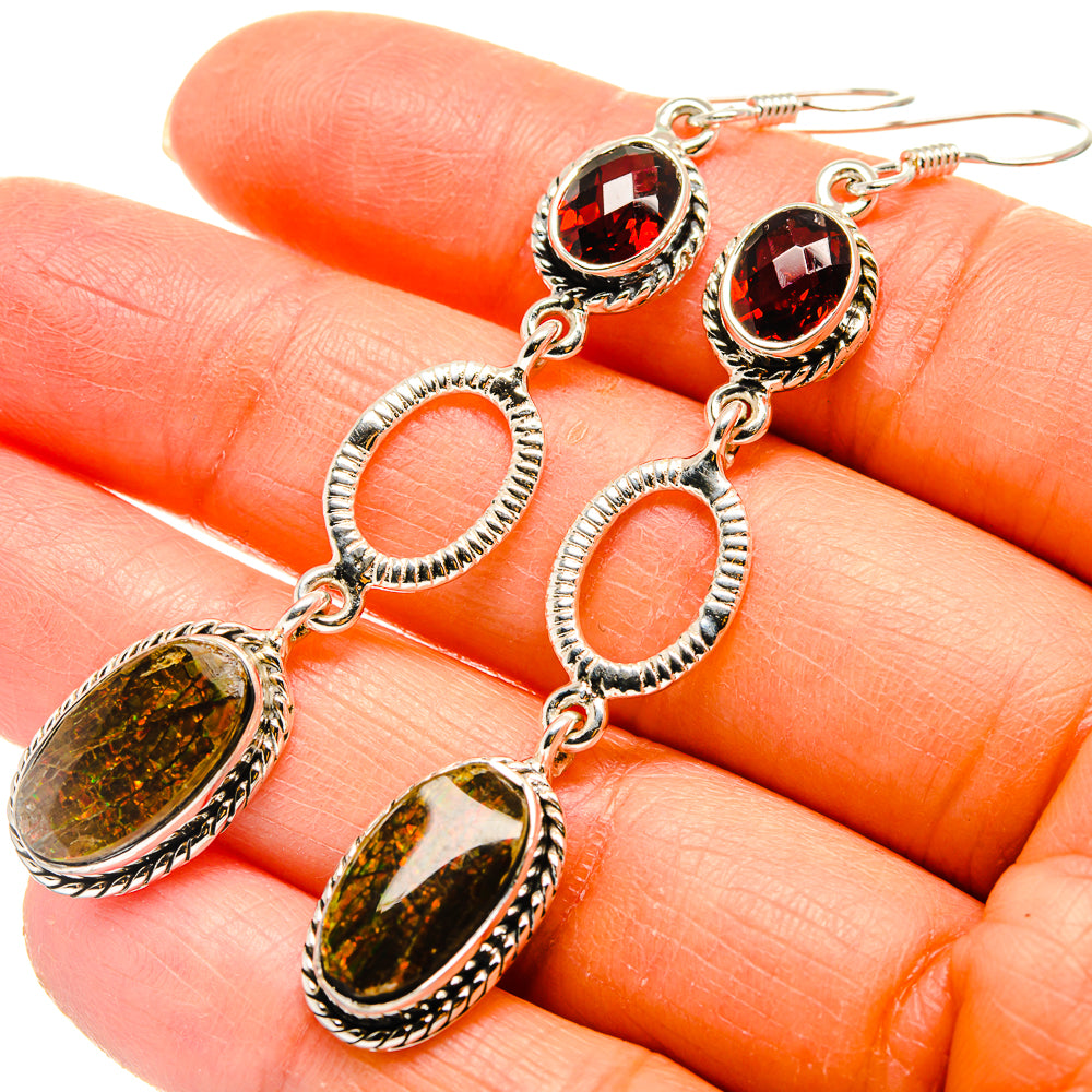 Ammolite Earrings handcrafted by Anasilvercos - EARR425380