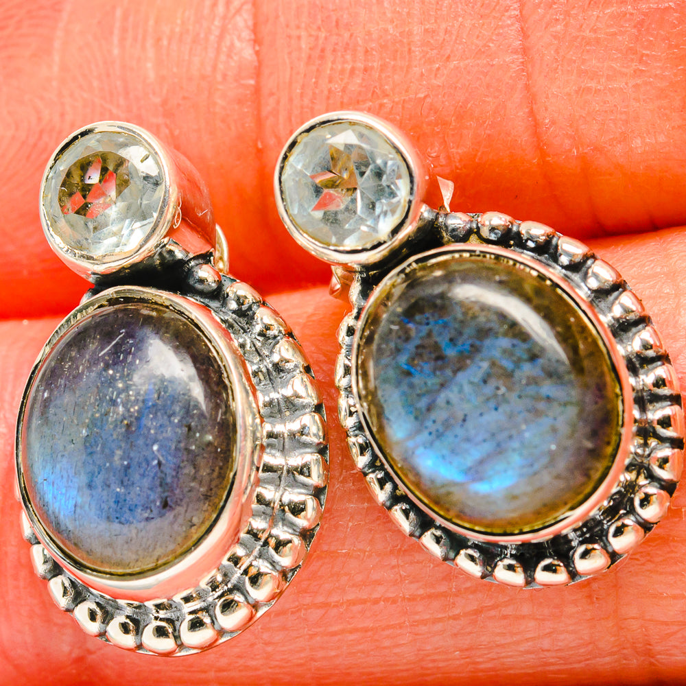 Labradorite Earrings handcrafted by Anasilvercos - EARR425389