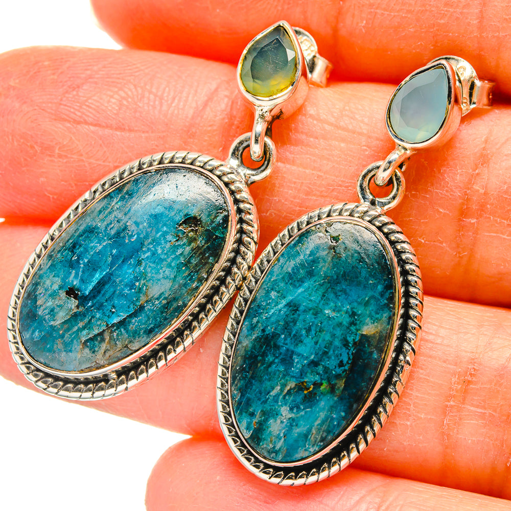 Apatite Earrings handcrafted by Anasilvercos - EARR425395