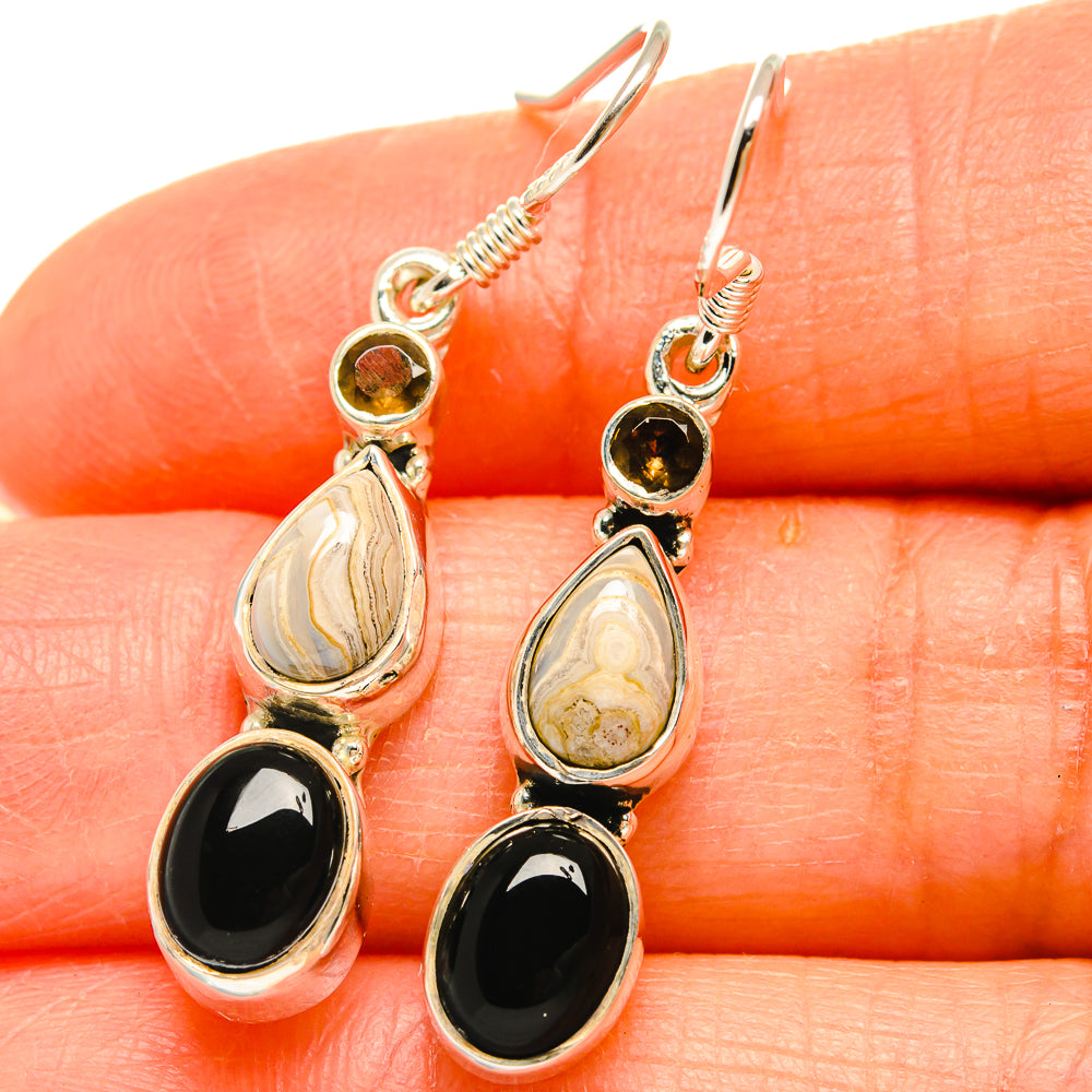 Black Onyx Earrings handcrafted by Anasilvercos - EARR425396