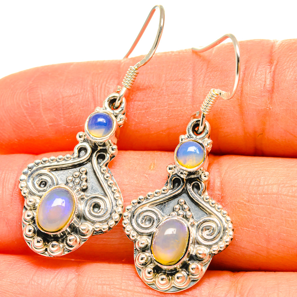 Ethiopian Opal Earrings handcrafted by Anasilvercos - EARR425398