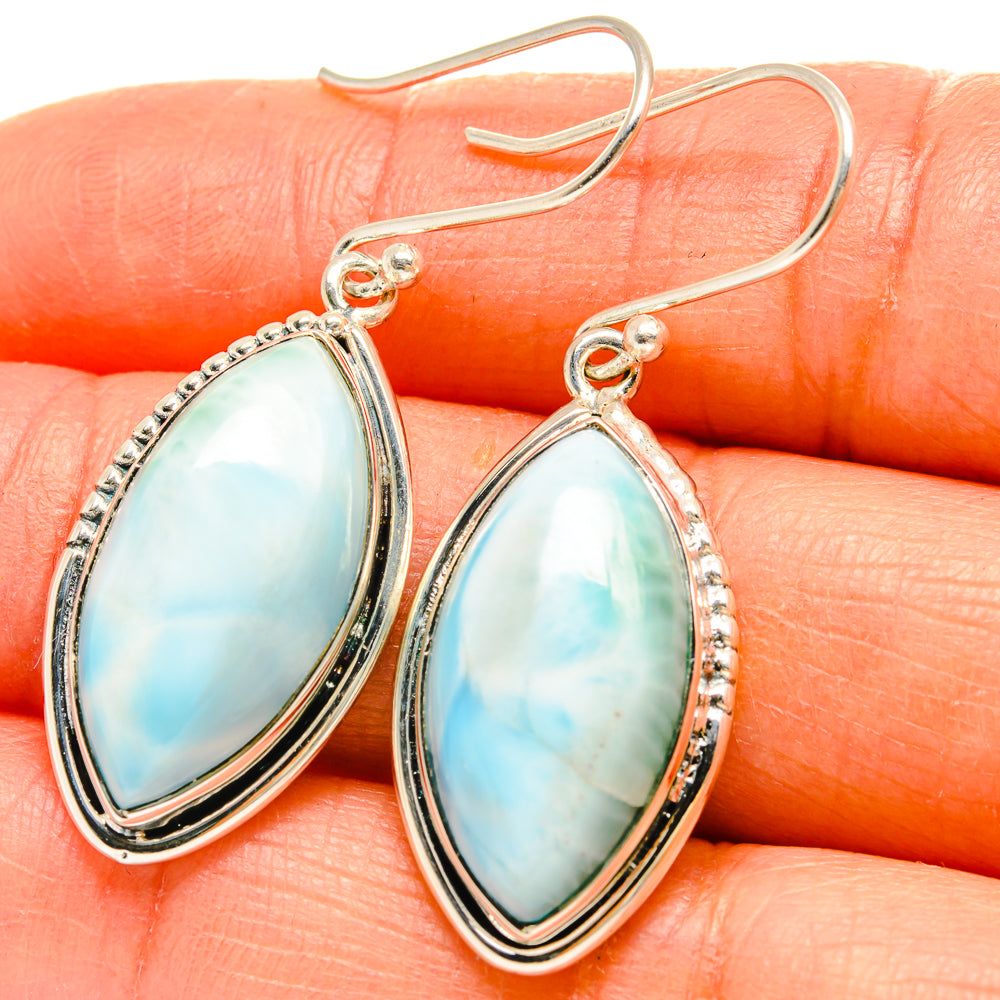 Larimar Earrings handcrafted by Anasilvercos - EARR425401