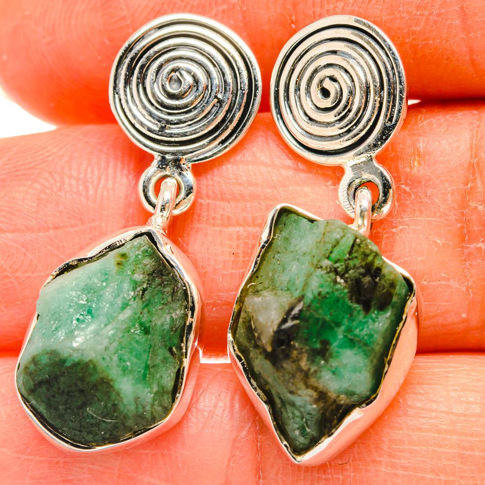 Chrysoprase Earrings handcrafted by Anasilvercos - EARR425428