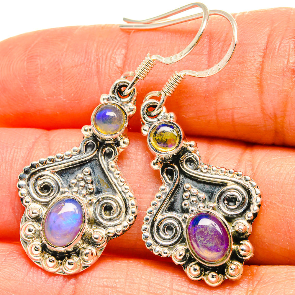 Ethiopian Opal Earrings handcrafted by Anasilvercos - EARR425441