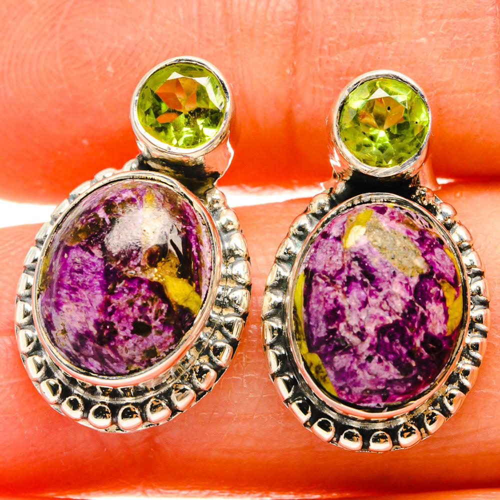 Atlantisite, Peridot Earrings handcrafted by Anasilvercos - EARR425451