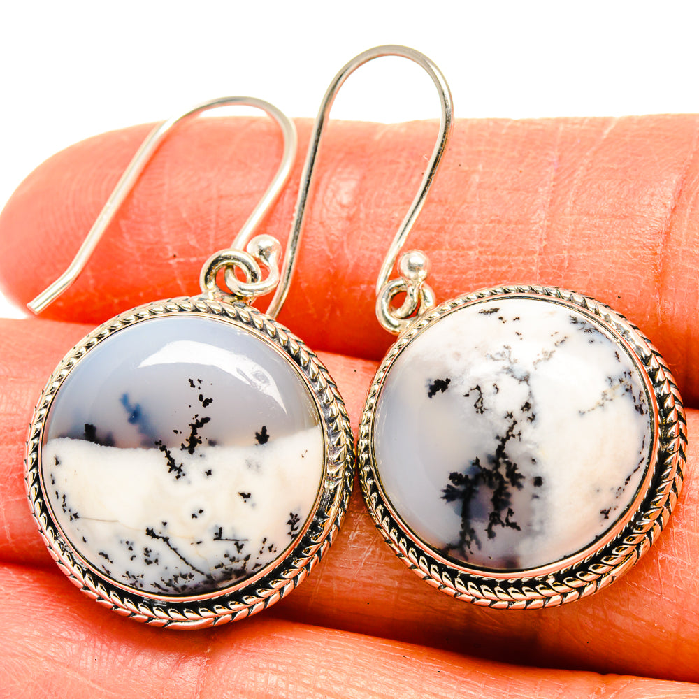 Dendritic Opal Earrings handcrafted by Anasilvercos - EARR425490