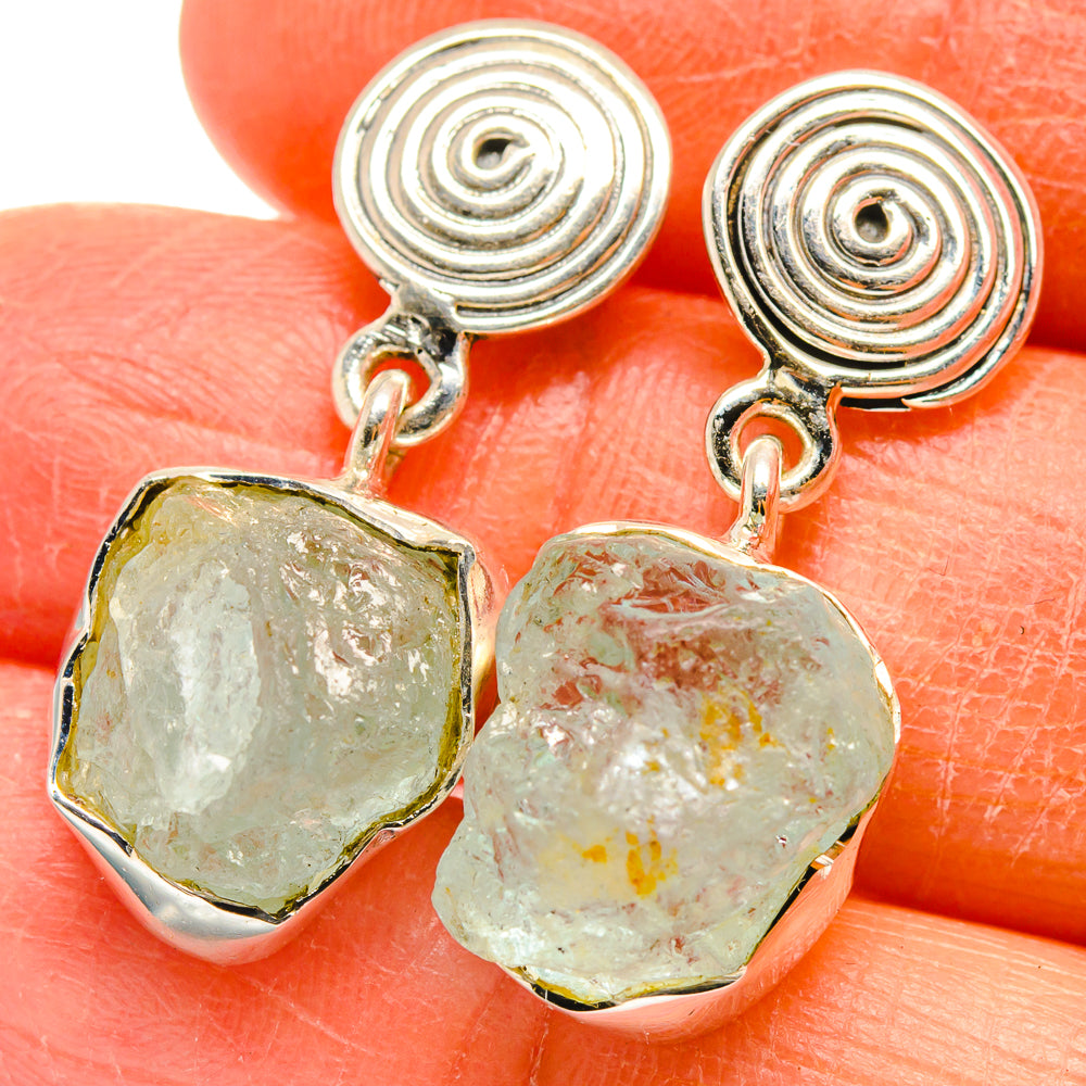 Aquamarine Earrings handcrafted by Anasilvercos - EARR425503
