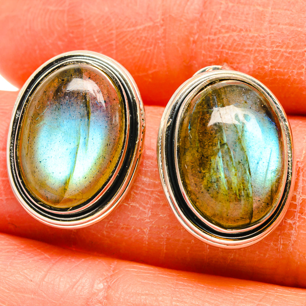 Labradorite Earrings handcrafted by Anasilvercos - EARR425516