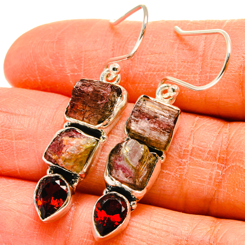 Pink Tourmaline Earrings handcrafted by Anasilvercos - EARR425519
