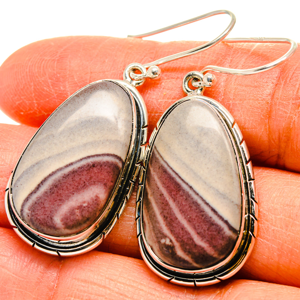 Rhodochrosite Earrings handcrafted by Anasilvercos - EARR425521