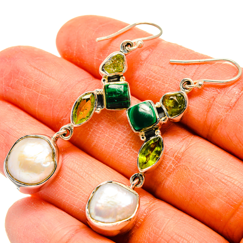 Mother Of Pearl Earrings handcrafted by Anasilvercos - EARR425530