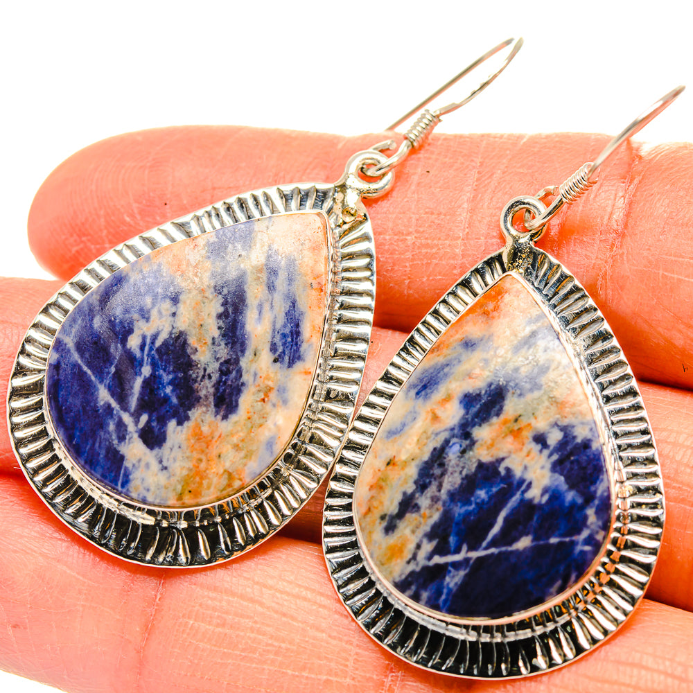 Sodalite Earrings handcrafted by Anasilvercos - EARR425533