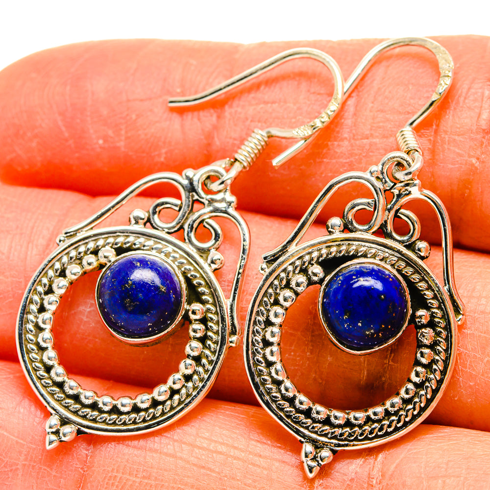 Lapis Lazuli Earrings handcrafted by Anasilvercos - EARR425550