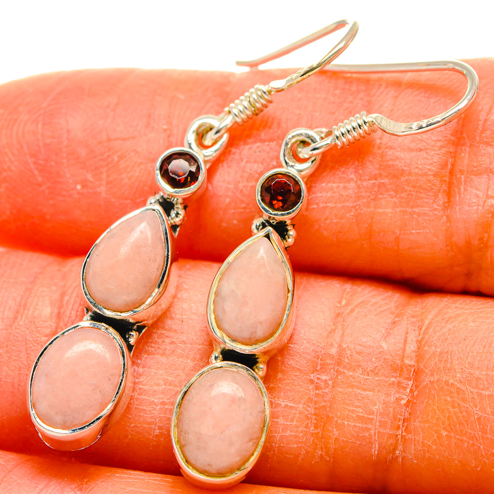 Pink Opal Earrings handcrafted by Anasilvercos - EARR425552
