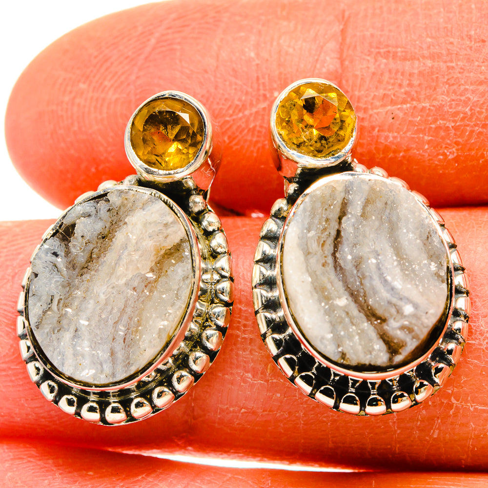 Desert Druzy Earrings handcrafted by Anasilvercos - EARR425554