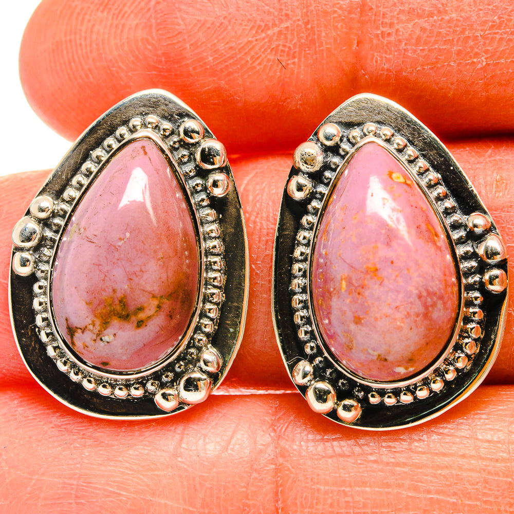 Rhodochrosite Earrings handcrafted by Anasilvercos - EARR425561
