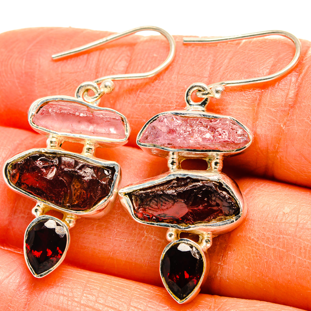 Garnet Earrings handcrafted by Anasilvercos - EARR425563