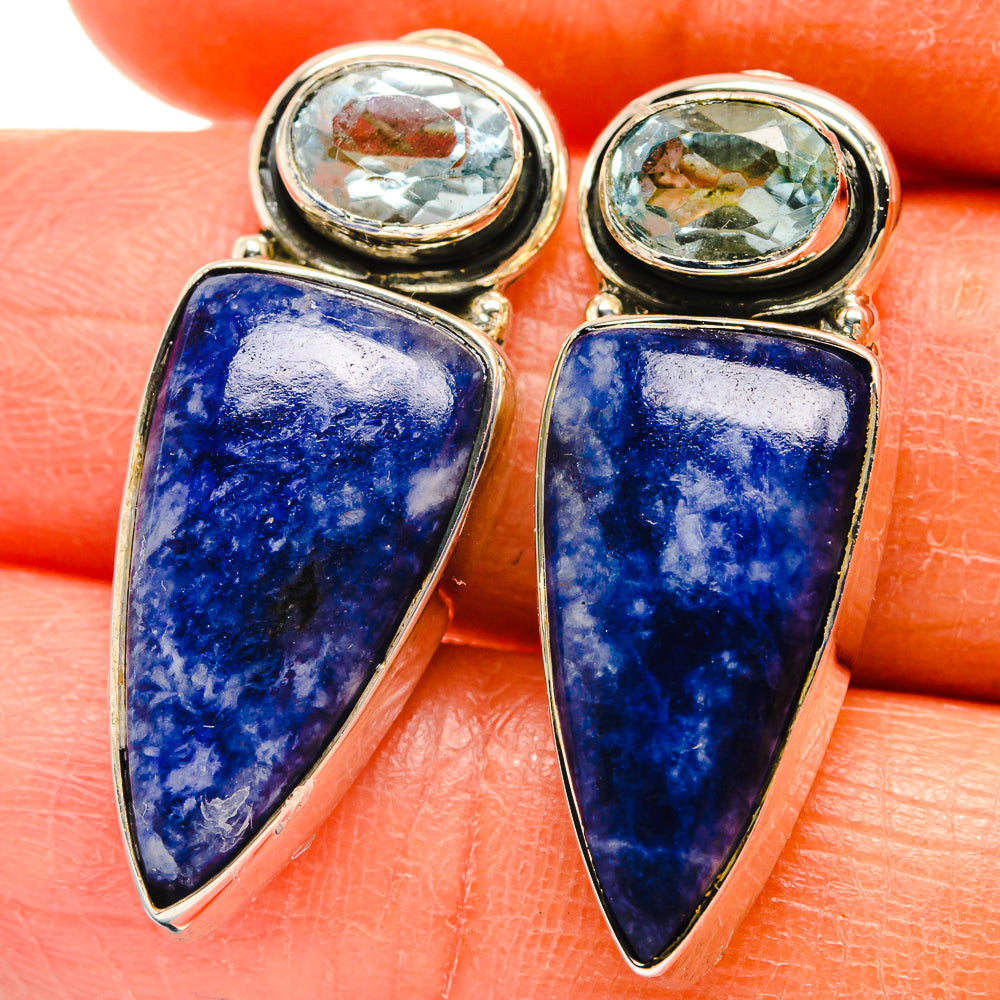 Sodalite Earrings handcrafted by Anasilvercos - EARR425564