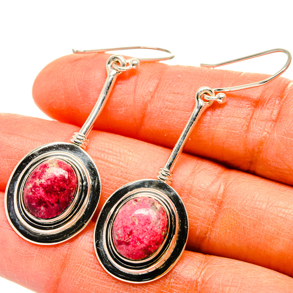 Thulite Earrings handcrafted by Anasilvercos - EARR425567