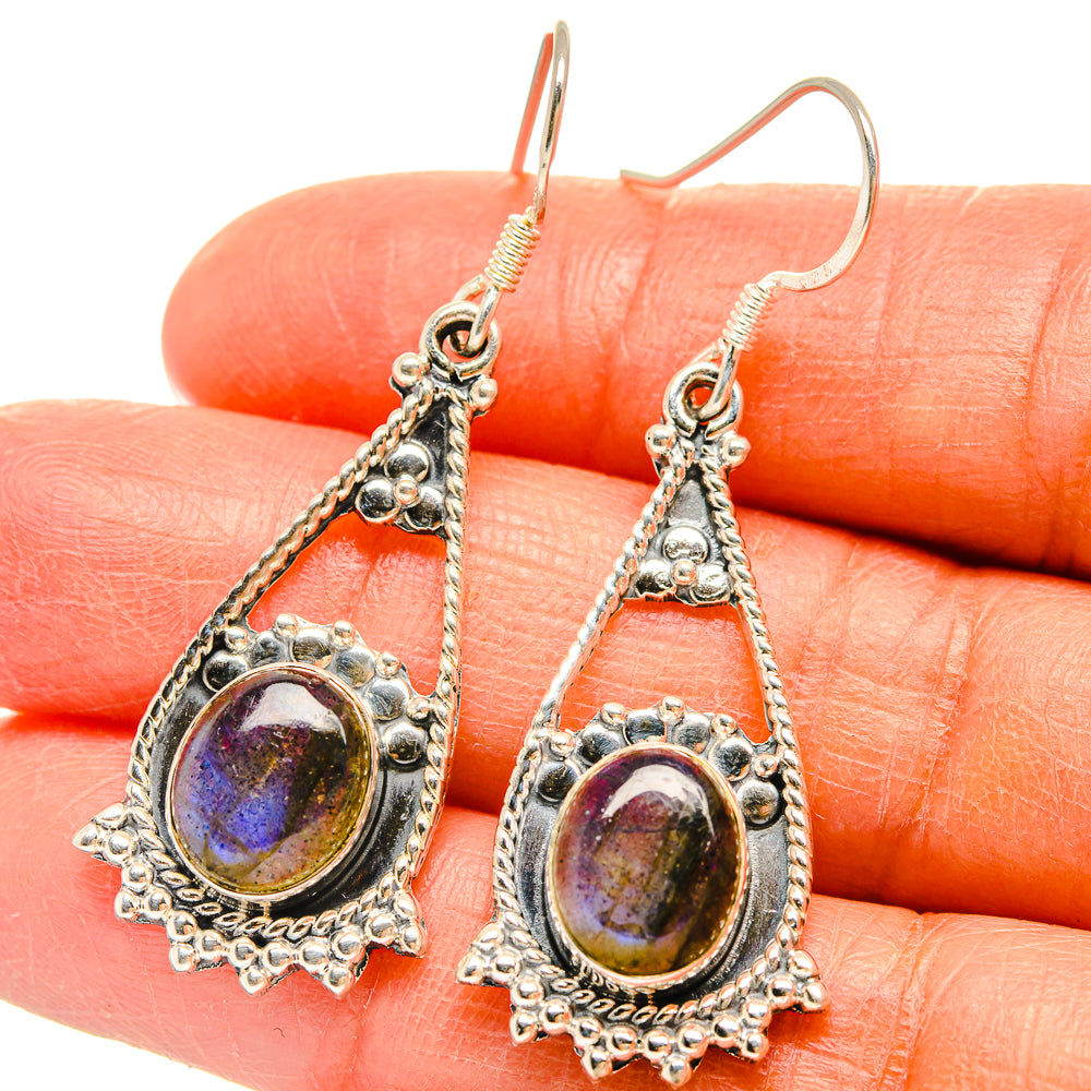 Labradorite Earrings handcrafted by Anasilvercos - EARR425574