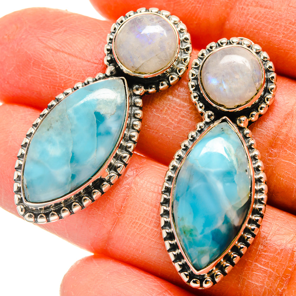 Larimar Earrings handcrafted by Anasilvercos - EARR425576