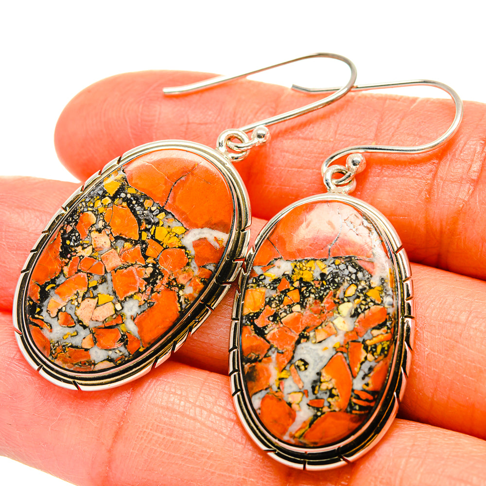 Brecciated Mookaite Earrings handcrafted by Anasilvercos - EARR425590