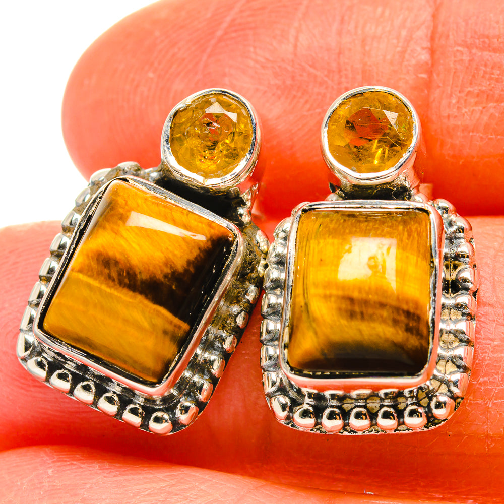 Tiger Eye Earrings handcrafted by Anasilvercos - EARR425591