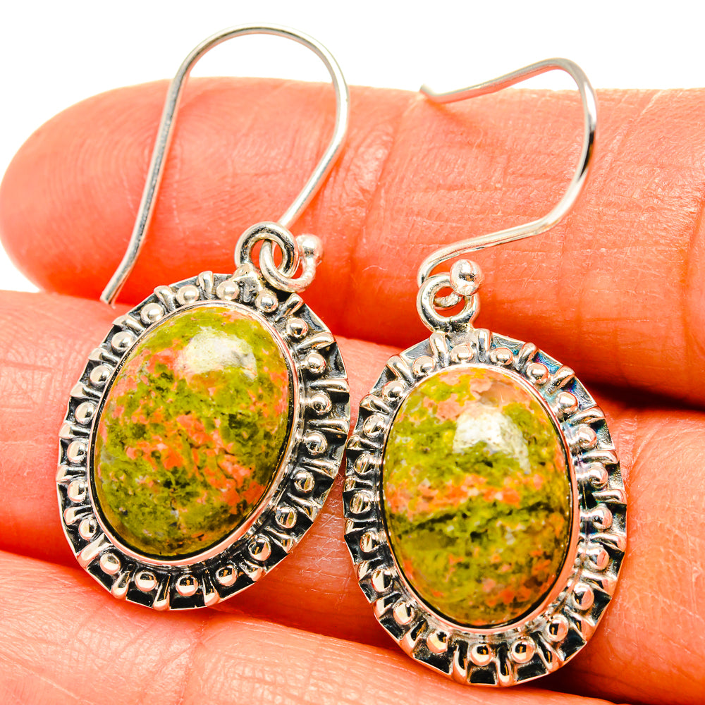 Unakite Earrings handcrafted by Anasilvercos - EARR425594