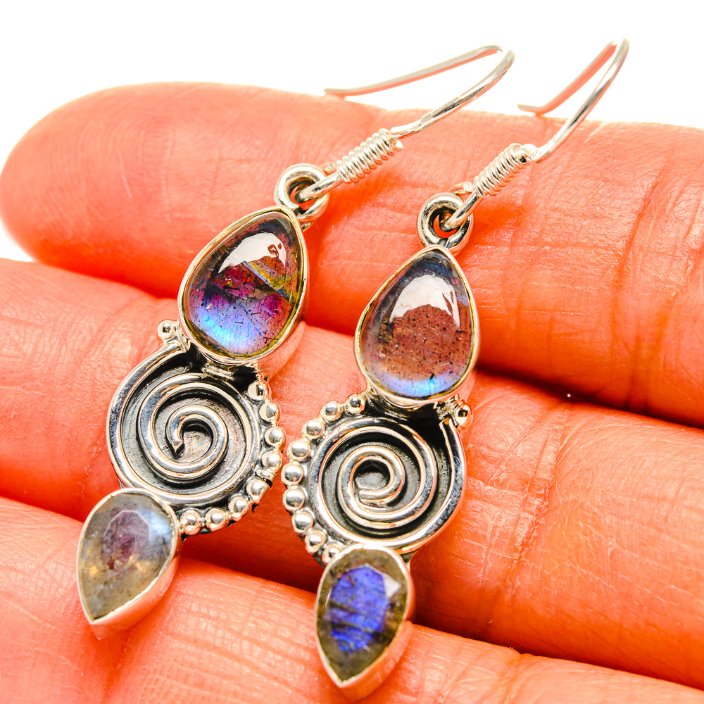 Labradorite Earrings handcrafted by Anasilvercos - EARR425596
