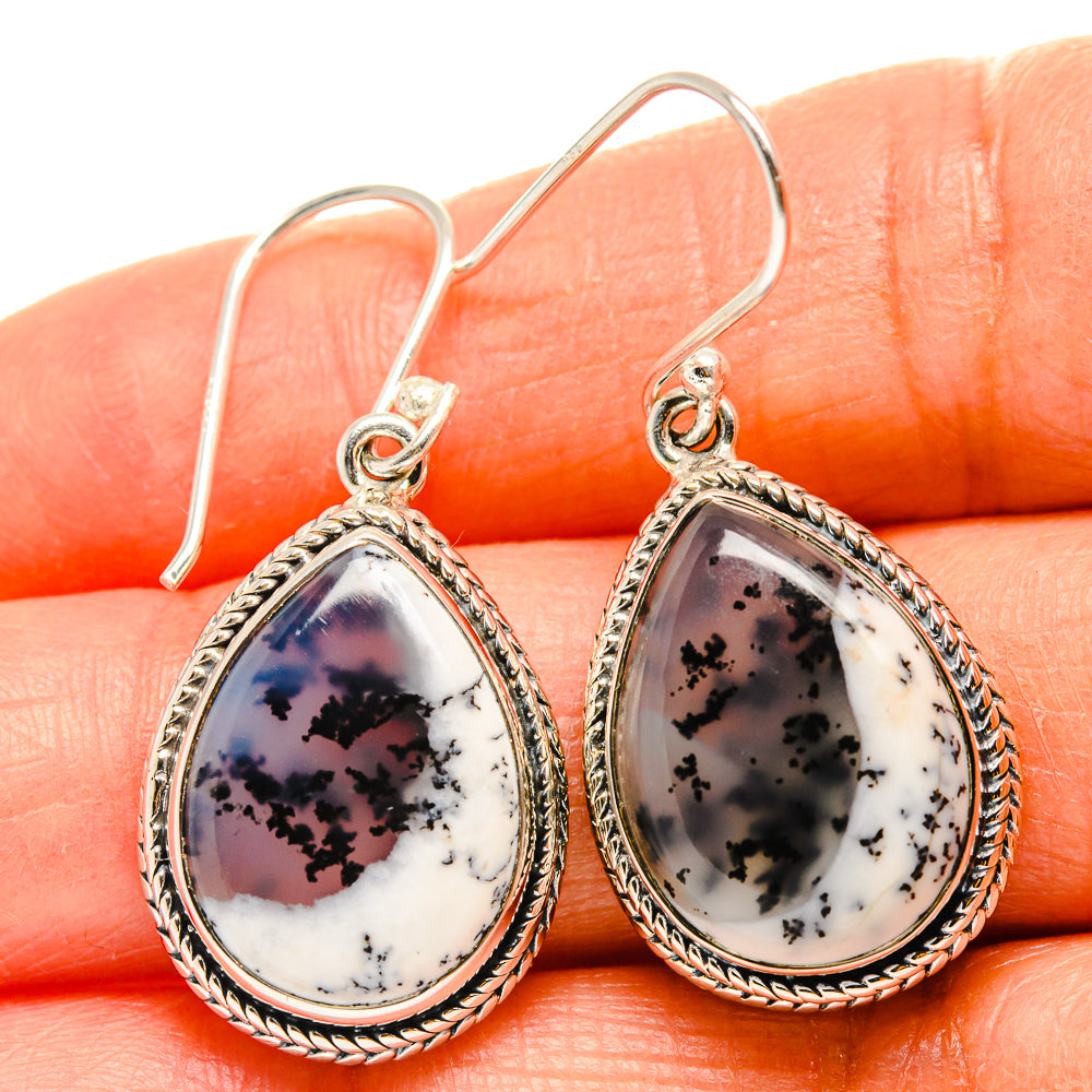 Dendritic Opal Earrings handcrafted by Anasilvercos - EARR425598