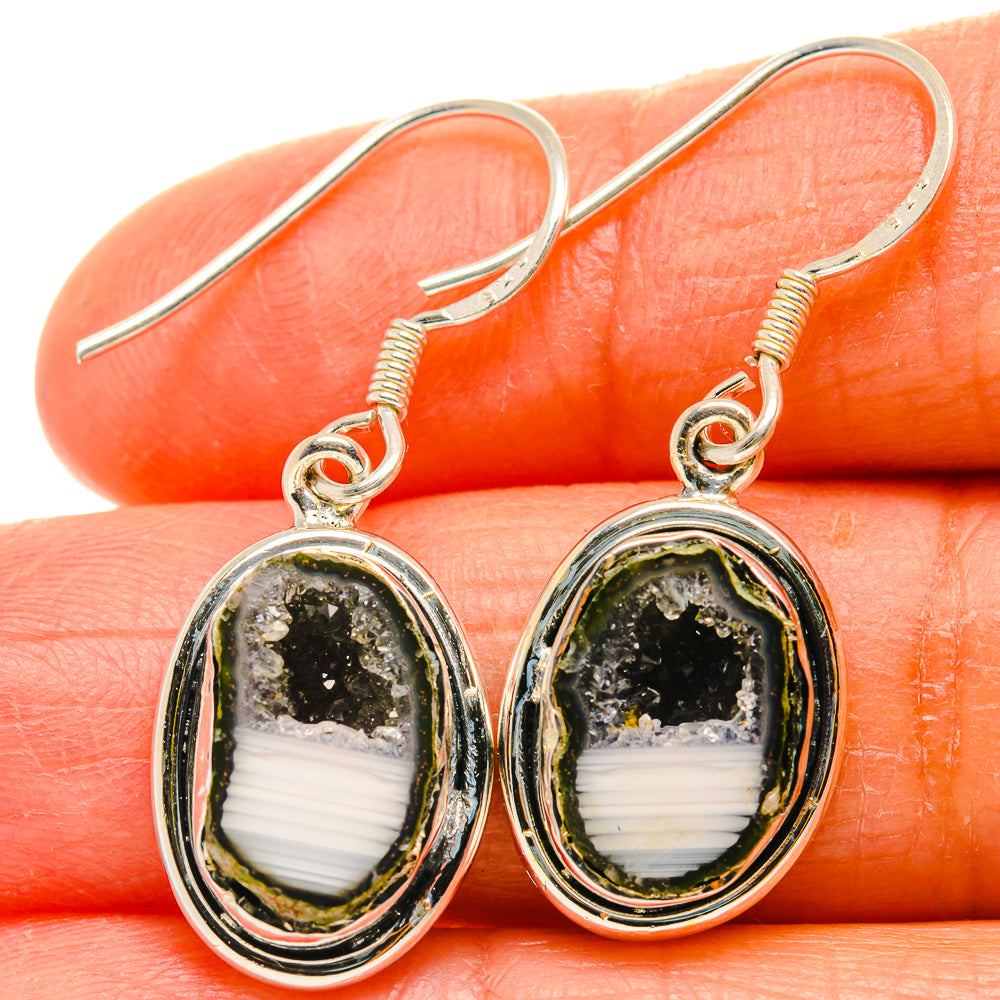 Coconut Geode Druzy Earrings handcrafted by Anasilvercos - EARR425600
