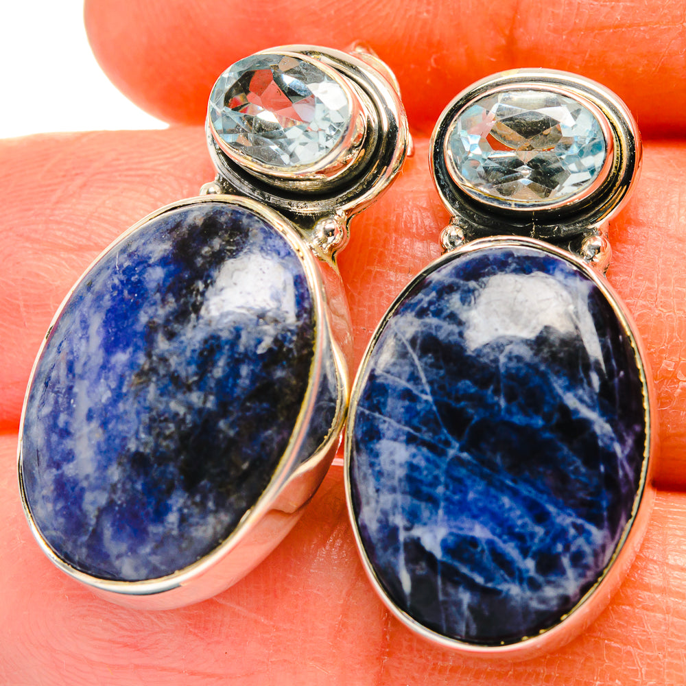 Sodalite Earrings handcrafted by Anasilvercos - EARR425605