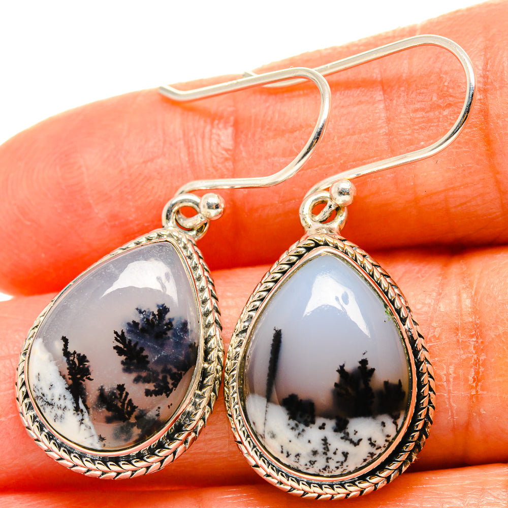 Dendritic Opal Earrings handcrafted by Anasilvercos - EARR425617