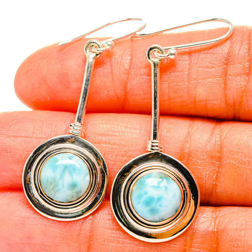 Larimar Earrings handcrafted by Anasilvercos - EARR425627