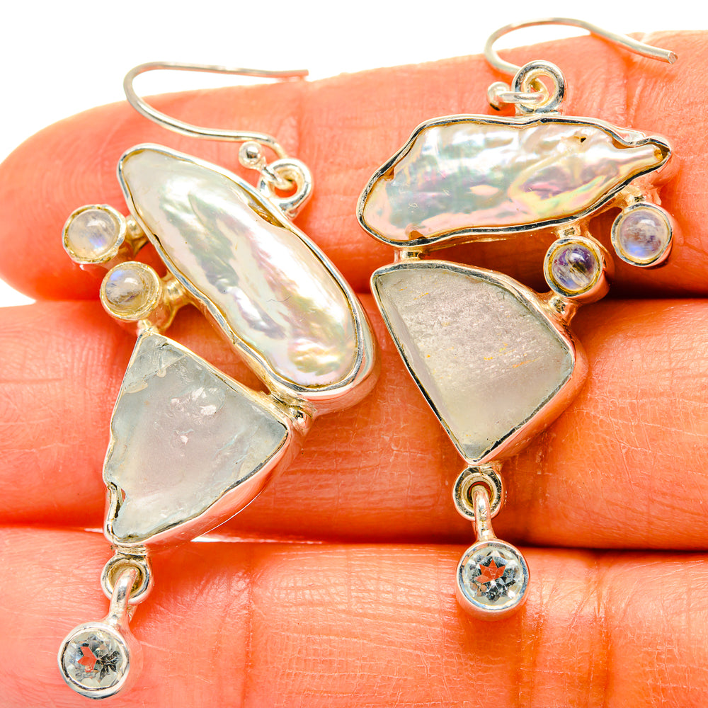 Mother Of Pearl Earrings handcrafted by Anasilvercos - EARR425628