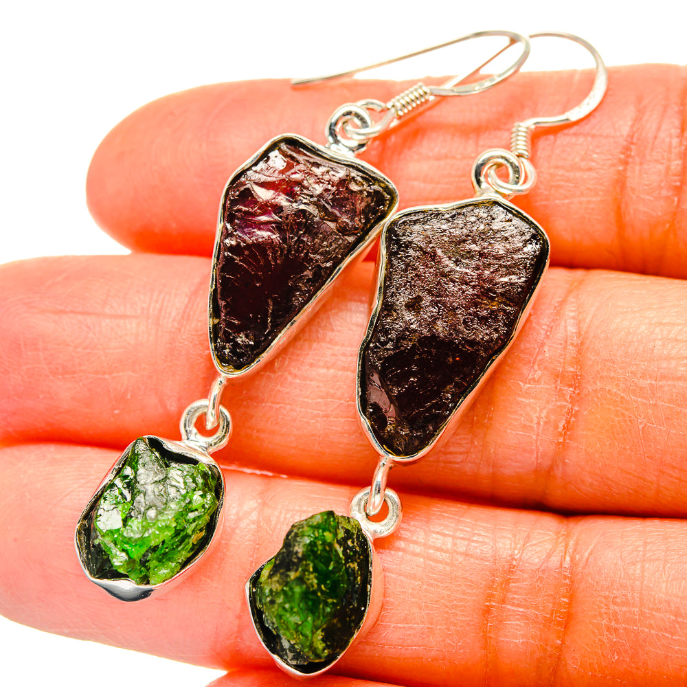 Garnet Earrings handcrafted by Anasilvercos - EARR425632