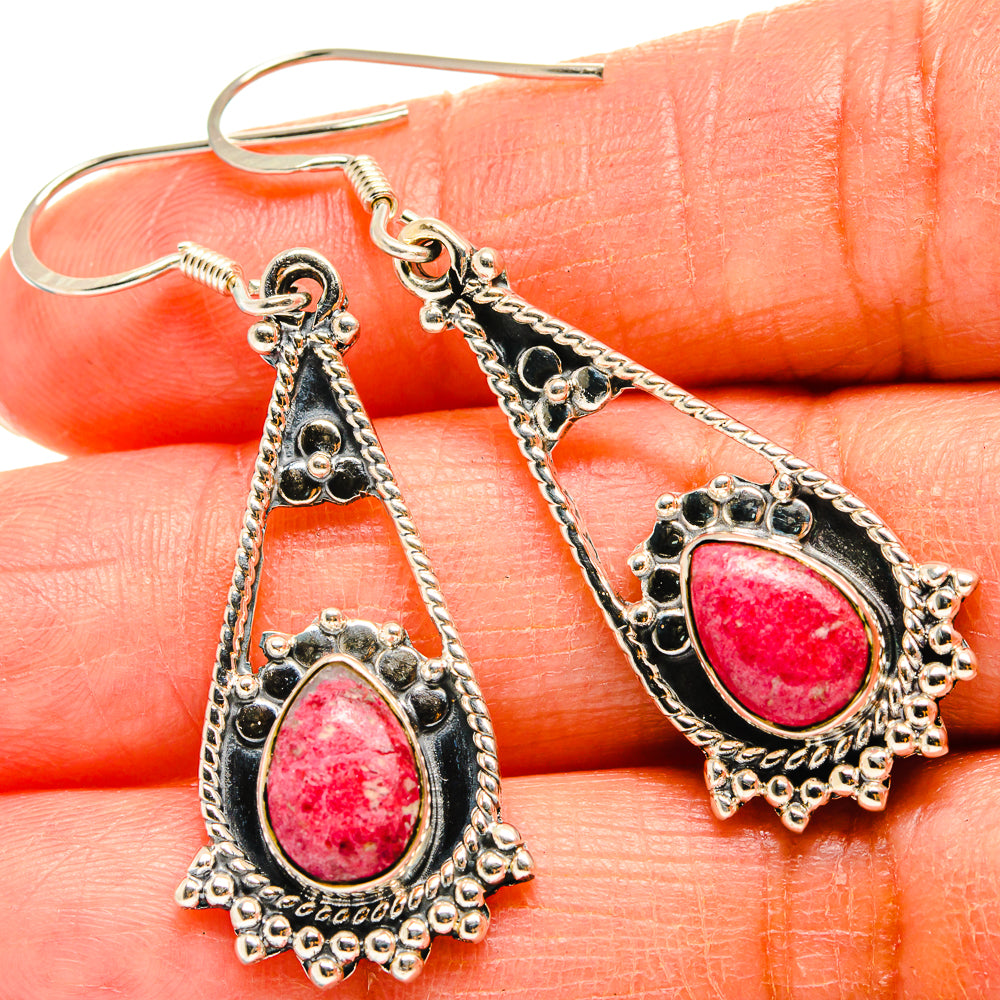 Thulite Earrings handcrafted by Anasilvercos - EARR425638