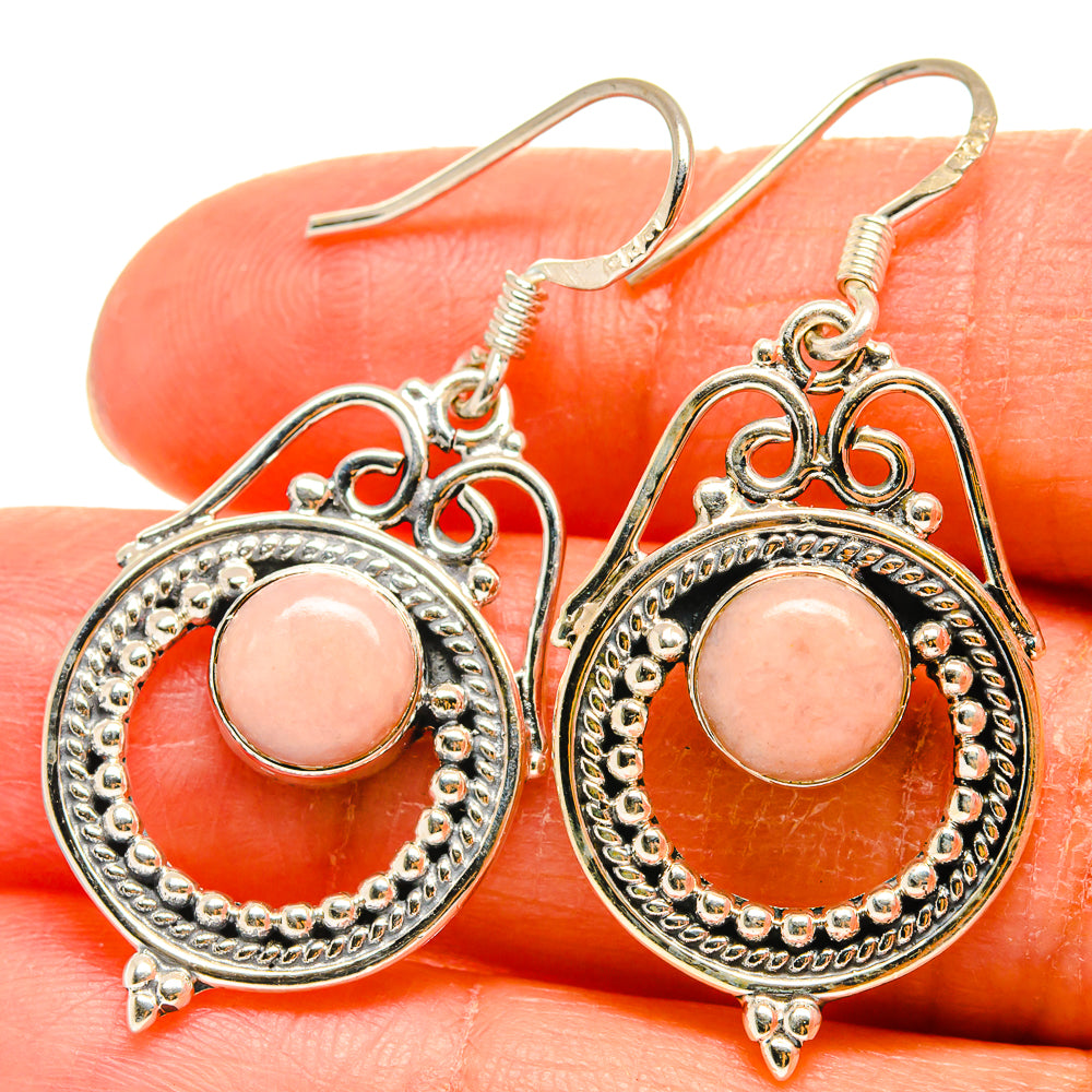 Pink Opal Earrings handcrafted by Anasilvercos - EARR425643