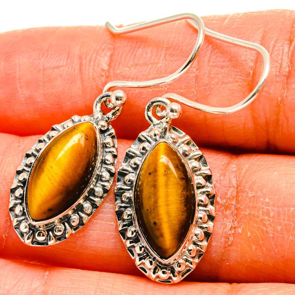 Tiger Eye Earrings handcrafted by Anasilvercos - EARR425647