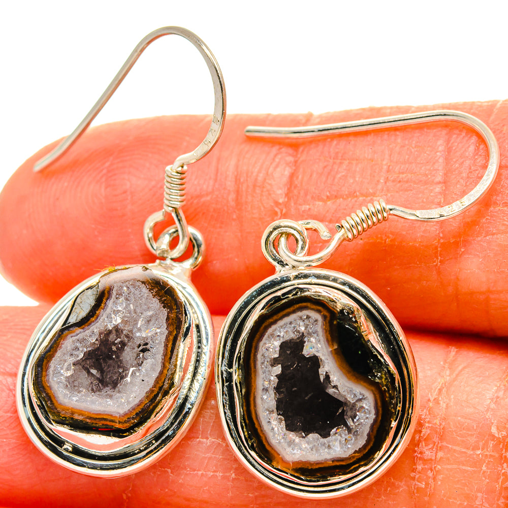 Coconut Geode Druzy Earrings handcrafted by Anasilvercos - EARR425652
