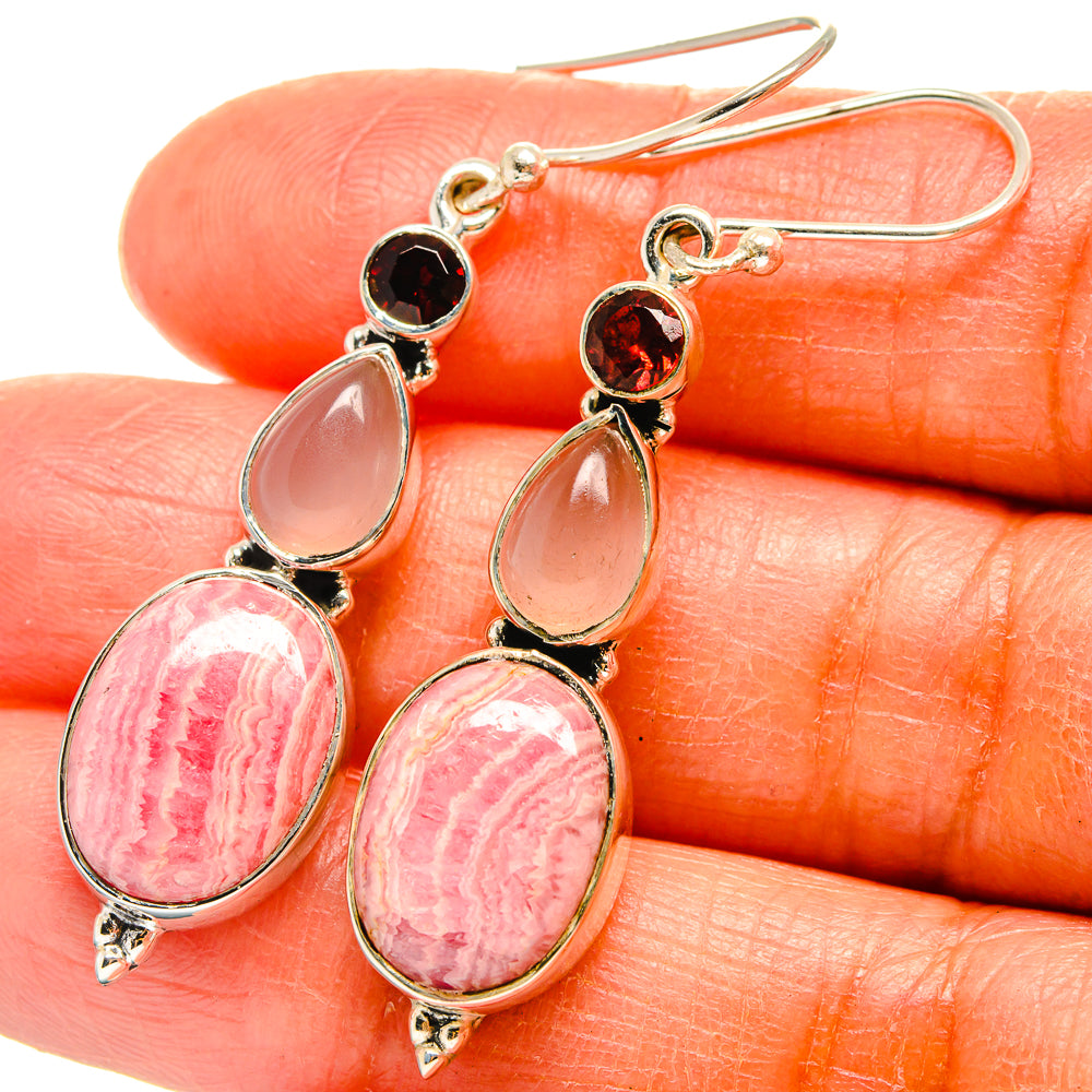 Rhodochrosite Earrings handcrafted by Anasilvercos - EARR425660