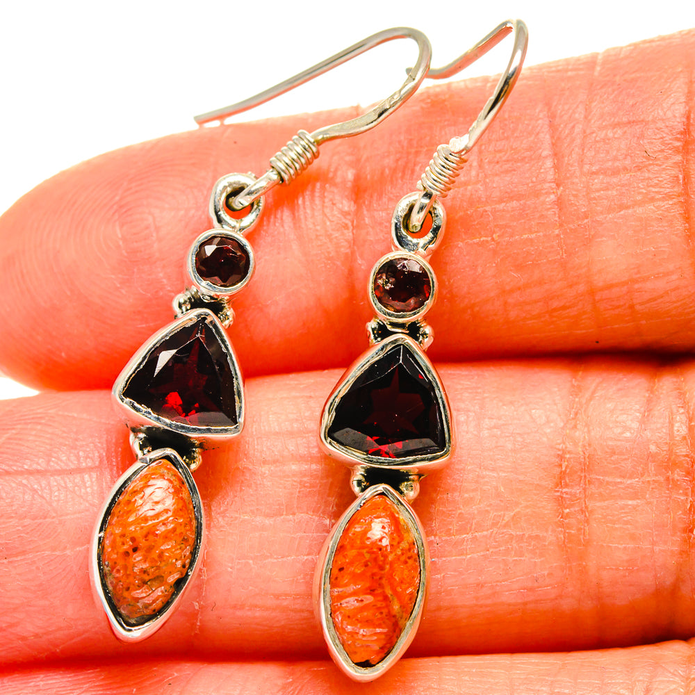Sponge Coral Earrings handcrafted by Anasilvercos - EARR425665