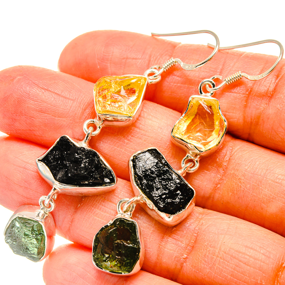 Tektite Earrings handcrafted by Anasilvercos - EARR425683