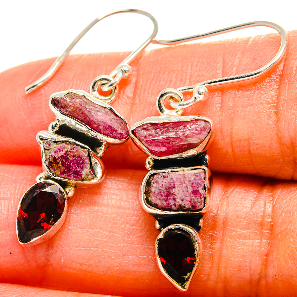 Pink Tourmaline Earrings handcrafted by Anasilvercos - EARR425689