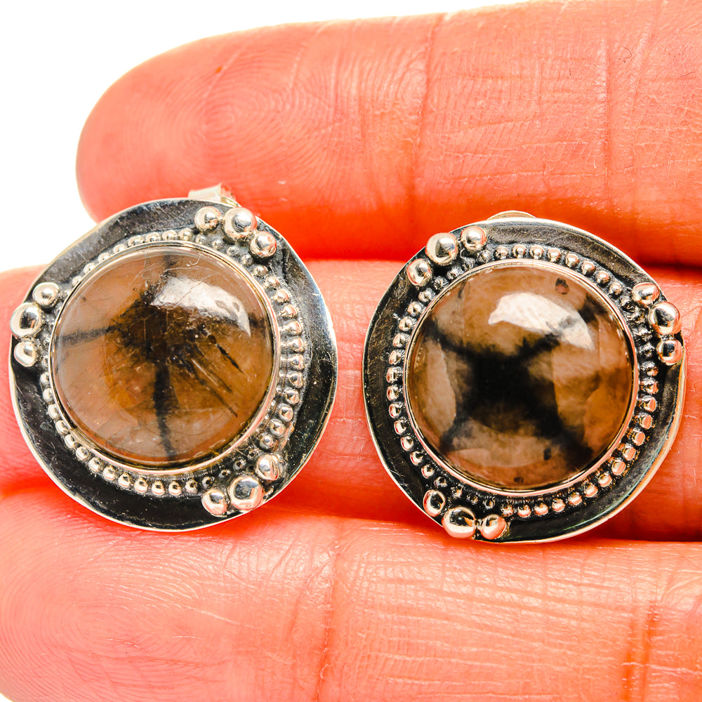Chiastolite Earrings handcrafted by Anasilvercos - EARR425691