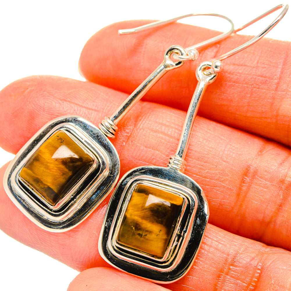 Tiger Eye Earrings handcrafted by Anasilvercos - EARR425694