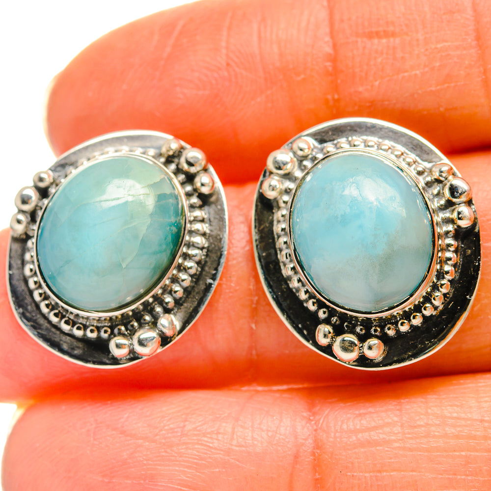 Larimar Earrings handcrafted by Anasilvercos - EARR425705